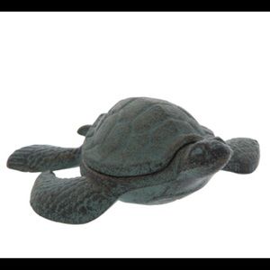 Metal Sea Turtle Ring Dish, Trinket Tray, Key Hide